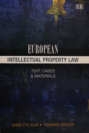 Cover of: European Intellectual Property Law: Text, Cases and Materials
