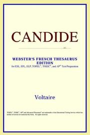 Cover of: Candide (Webster's French Thesaurus Edition) by ICON Reference
