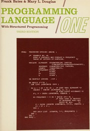 Cover of: Programming language/one: with structured programming