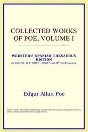 Cover of: Collected Works of Poe, Volume I (Webster's Spanish Thesaurus Edition) by ICON Reference