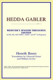 Cover of: Hedda Gabler (Webster's Spanish Thesaurus Edition)