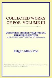 Cover of: Collected Works of Poe, Volume III by ICON Reference