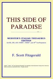 Cover of: This Side of Paradise (Webster's Italian Thesaurus Edition) by ICON Reference