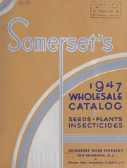 Cover of: Somerset's 1947 wholesale catalog: seeds, plants, insecticides
