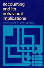 Cover of: Accounting and its behavioral implications