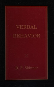 Cover of: Verbal Behavior (B.F. Skinner Reprint Series) (B.F. Skinner Reprint Series) (B.F. Skinner Reprint Series) (B.F. Skinner Reprint Series) by B. F. Skinner