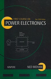 Cover of: First course on power electronics