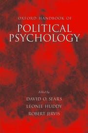 Cover of: Oxford Handbook of Political Psychology (Oxford Handbooks)
