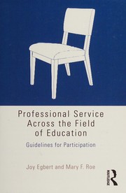Cover of: Professional Service Across the Field of Education: Guidelines for Participation