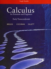 Cover of: Calculus for Scientists and Engineers: Early Transcendentals, Single Variable