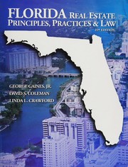 Cover of: Florida Real Estate Principles, Practices & Law