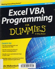 Cover of: Excel VBA programming for dummies by John Walkenbach