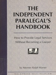 Cover of: The independent paralegal's handbook