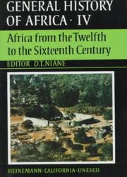 Cover of: UNESCO General History of Africa, Vol. IV: Africa from the Twelfth to the Sixteenth Century (General History of Africa)