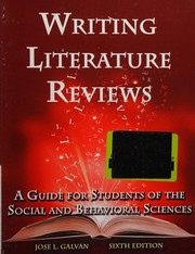 Cover of: Writing Literature Reviews-6th Ed by Jose L. Galvan