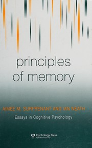 Cover of: Principles of Memory: Models and Perspectives (Essays in Cognitive Psychology)
