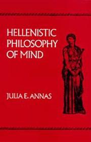 Cover of: Hellenistic philosophy of mind