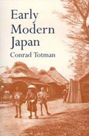 Cover of: Early modern Japan