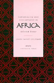 Cover of: Nationalism and development in Africa: selected essays