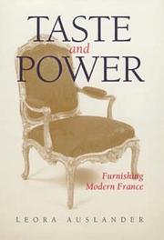 Taste and power : furnishing Modern France