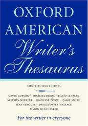 Cover of: The Oxford American writer's thesaurus by Christine A. Lindberg
