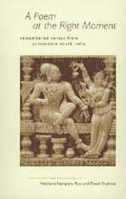 Cover of: A Poem at the Right Moment: Remembered Verses from Premodern South India (Voices from Asia , No 10)