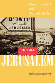 Cover of: To rule Jerusalem