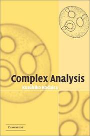Cover of: Introduction to complex analysis by Kunihiko Kodaira