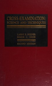 Cover of: Cross-examination: Science & Techniques