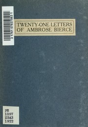 Cover of: Twenty-one letters of Ambrose Bierce.