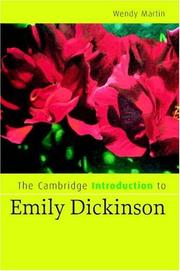 Cover of: The Cambridge Introduction to Emily  Dickinson (Cambridge Introductions to Literature)