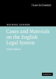 Cases and materials on the English legal system