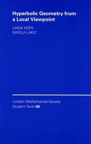 Cover of: Hyperbolic Geometry from a Local Viewpoint (London Mathematical Society Student Texts)