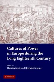 Cover of: Cultures of Power in Europe during the Long Eighteenth Century