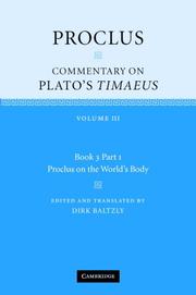 Cover of: Proclus: Commentary on Plato's Timaeus