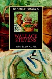 Cover of: The Cambridge Companion to Wallace Stevens (Cambridge Companions to Literature)