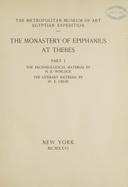 Cover of: The monastery of Epiphanius at Thebes.