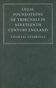 Legal foundations of tribunals in nineteenth-century England