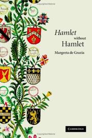 Cover of: 'Hamlet' without Hamlet by Margreta de Grazia