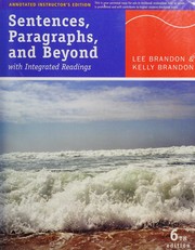 Cover of: Sentences, paragraphs and beyond by Lee E. Brandon