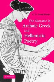 The narrator in Archaic Greek and Hellenistic poetry