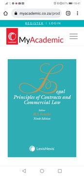 Legal Principles of Contracts and Commercial Law by M. A. Fouche