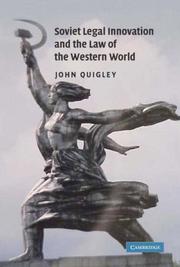 Cover of: Soviet Legal Innovations and the Law of the Western World