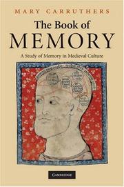 The Book of Memory by Mary Carruthers