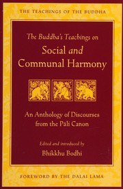 Cover of: Buddha's Teachings on Social and Communal Harmony: An Anthology of Discourses from the Pali Canon