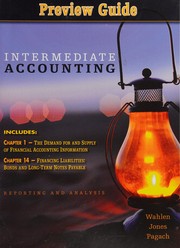 Cover of: Intermediate accounting by James M. Wahlen