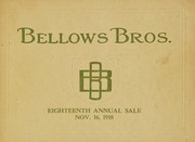 Cover of: Eighteenth annual sale catalog, Bellows shorthorns: at Parkdale Farm, Saturday, Nov. 16, 1918, begging at one o'clock, P. M. sharp, Bellows Bros., owners, Maryville, Missouri