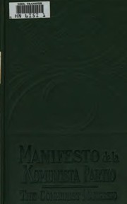Cover of: Manifesto de la komunista partio de Karolo Marks kaj Frederiko Engels