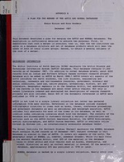Cover of: Appendix A: a plan for the merger of the ASTIS and BOREAL databases