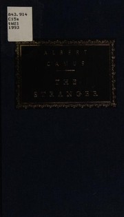 Cover of: The stranger